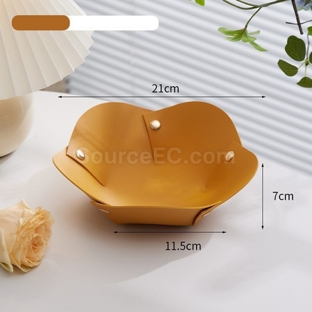 Customization Flower Shape PU Leather Tray Corporate Gifts