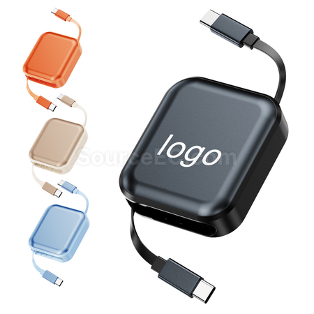 240W Retractable Dual Type-C Charging & Data Cable