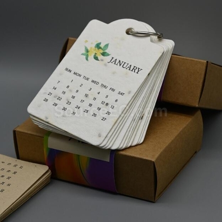 Seed Paper Calendar Desk Calendar