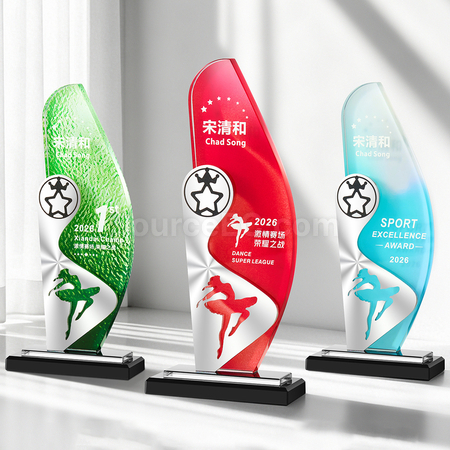 Customization Aluminum Crystal Trophy Corporate Gifts