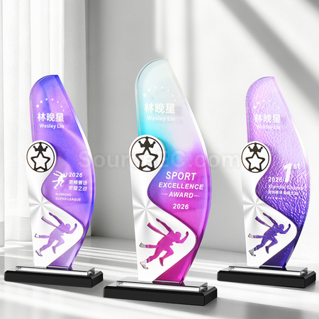Customization Aluminum Crystal Trophy Corporate Gifts