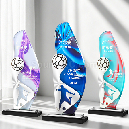 Customization Aluminum Crystal Trophy Corporate Gifts