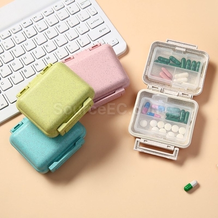 Customization Portable Wheat Grain Medicine Box Corporate Gifts