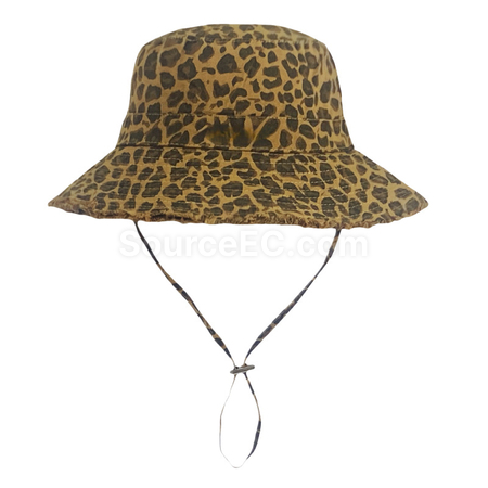 Customization Frayed Solid‑Color Cotton Bucket Hat Corporate Gifts