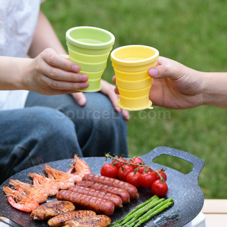Customization Colorful And Portable Collapsible Silicone Cups Corporate Gifts