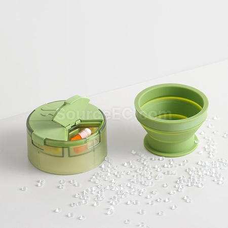 Customization 2‑in‑1 Portable Pill Box Water Cup Corporate Gifts