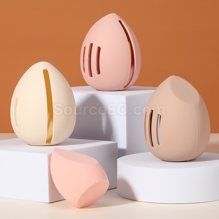 Dust‑Proof Breathable Protective Holder for Makeup Sponge