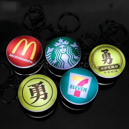 Customization Advertising Sign Lightbox Keychain-Circle Corporate Gifts