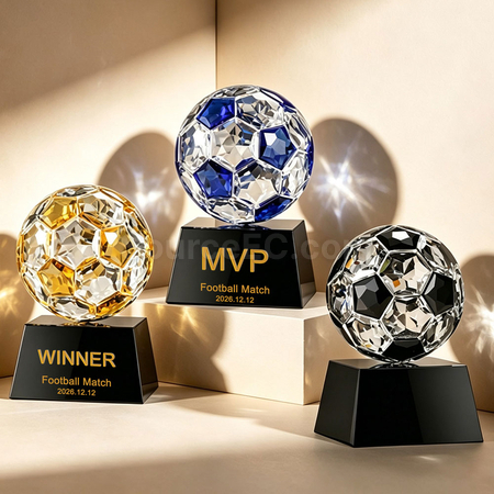 Customization Football Crystal Trophy Corporate Gifts
