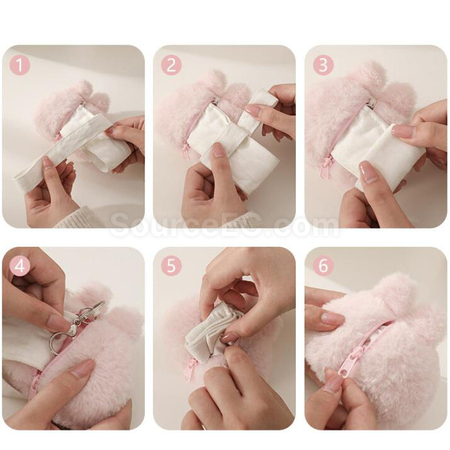 Customization 3D Plush Toy Storage Handbag Sleeve Corporate Gifts