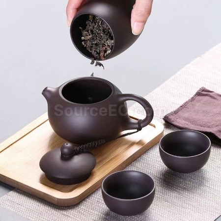 Customization Purple Clay Travel Tea Set Corporate Gifts