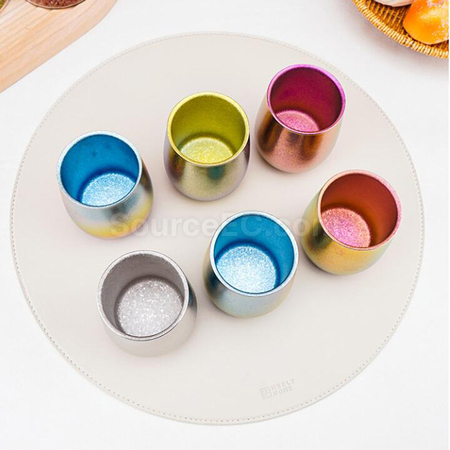 Customization Pure Titanium Ice Flower Goose Egg Cup Corporate Gifts
