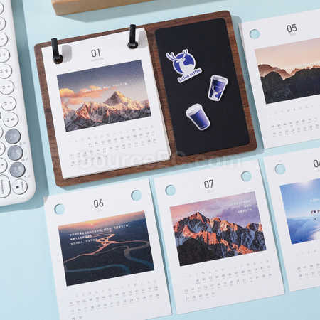 Customization Magnetic Solid Wood Desk Calendar  Corporate Gifts