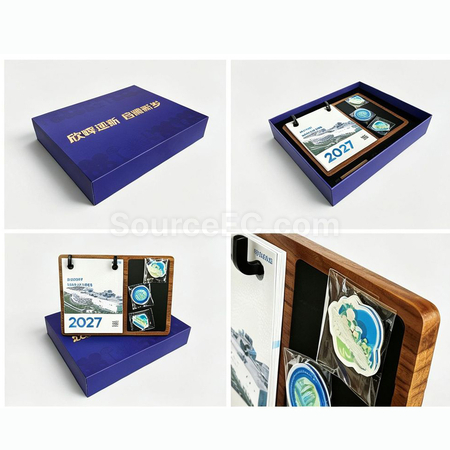 Customization Magnetic Solid Wood Desk Calendar  Corporate Gifts