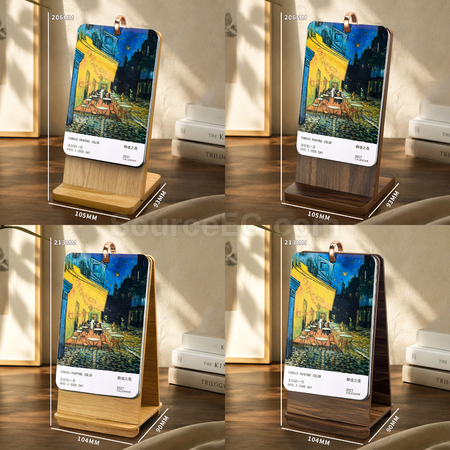 Customization Wooden Oil Painting Desk Calendar Corporate Gifts