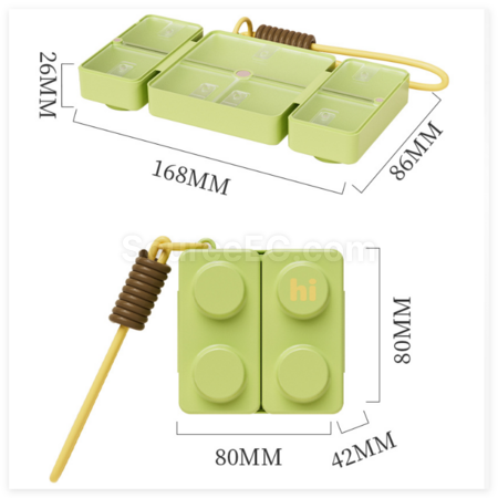 Customization Portable Magnetic Building Block Pillbox Corporate Gifts