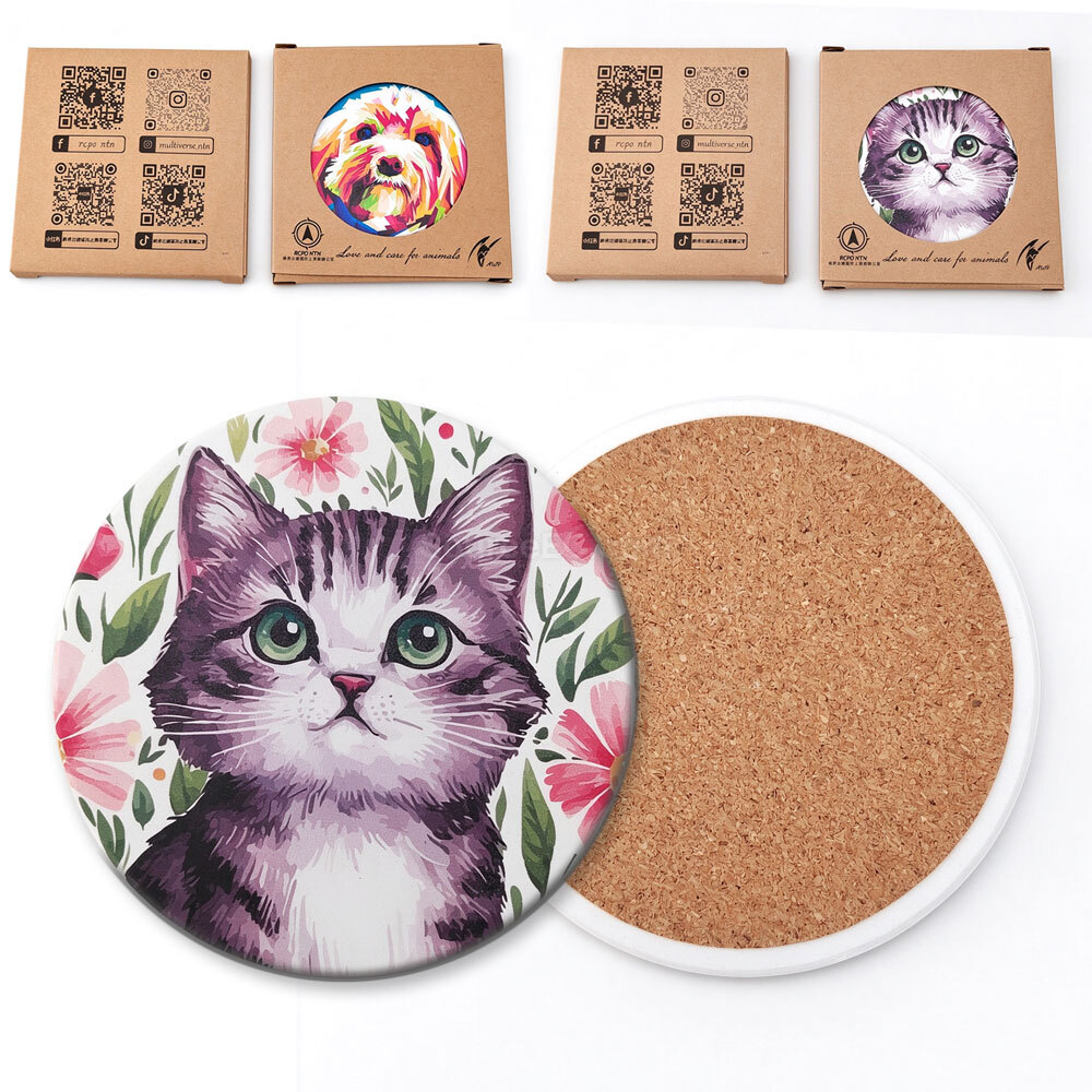 Customized coaster, print coaster, cup lid, table mat, eco-friendly coaster