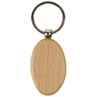 Wooden Oval Keychain