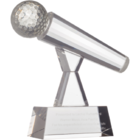 Microphone crystal trophy