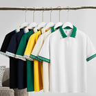 240g Japanese Retro Collar Zipper Color-Blocked Polo Shirt