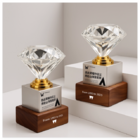 Diamond Crystal Solid Wood Trophy