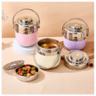 StainlessSteel Double-Layer Vacuum Lunch Box
