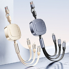 140W 2-in-1-to-3 Retractable Fast Charging Data Cable