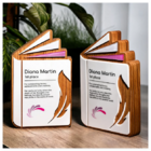 Creative Book-Shaped Solid Wood Trophy