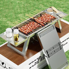 Stainless‑Steel Folding BBQ Grill